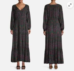 NWT new Roller Rabbit Rhone Berkley Long Sleeve Floral Maxi Dress Size large L